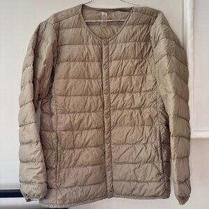 Outdoor Voices Softshield Tan Liner Jacket